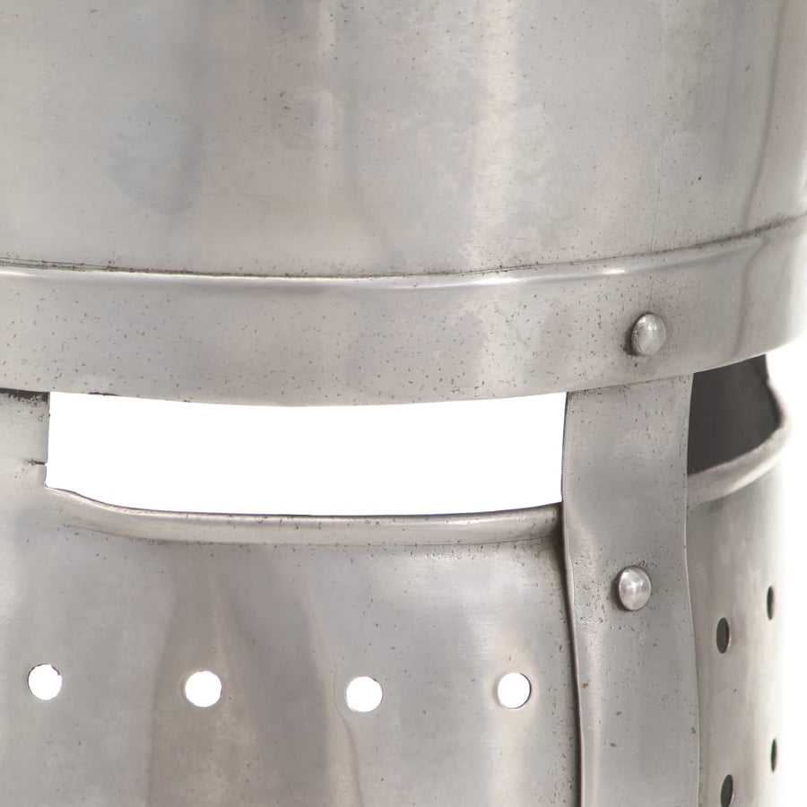 Ridderhelm Middeleeuws Replica Larp Staal Zilverkleurig
