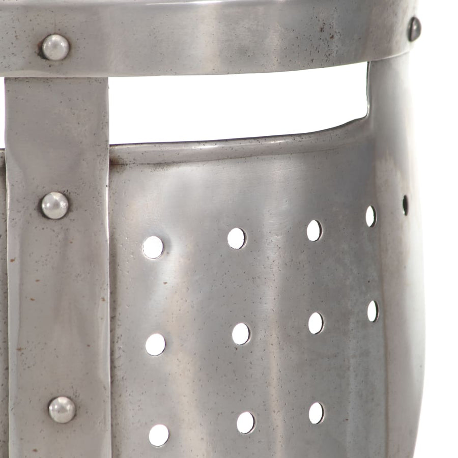 Ridderhelm Middeleeuws Replica Larp Staal Zilverkleurig