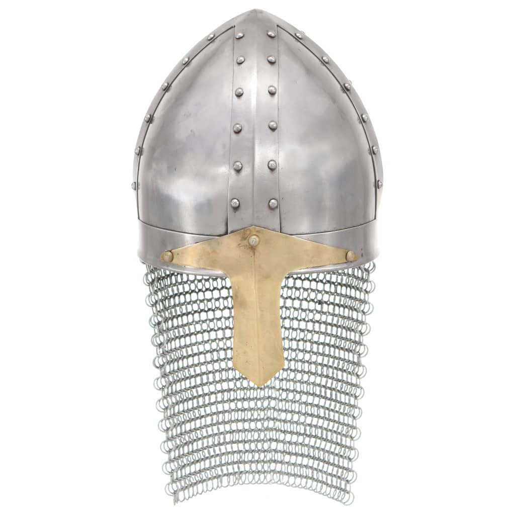 Kruisvaardershelm Replica Larp Staal Zilverkleurig