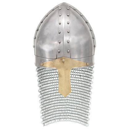 Kruisvaardershelm Replica Larp Staal Zilverkleurig