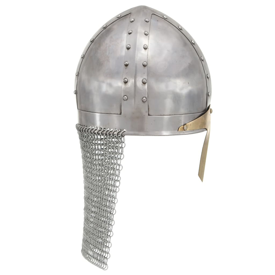 Kruisvaardershelm Replica Larp Staal Zilverkleurig