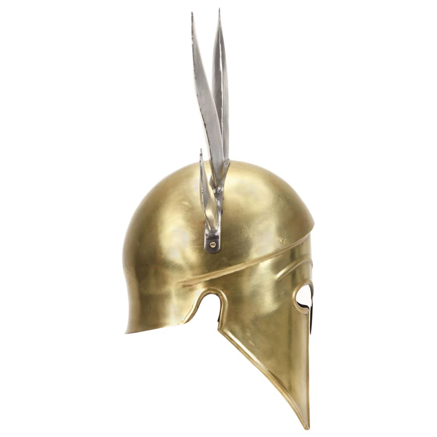 Soldatenhelm Grieks Replica Larp Staal Messingkleurig Model 4