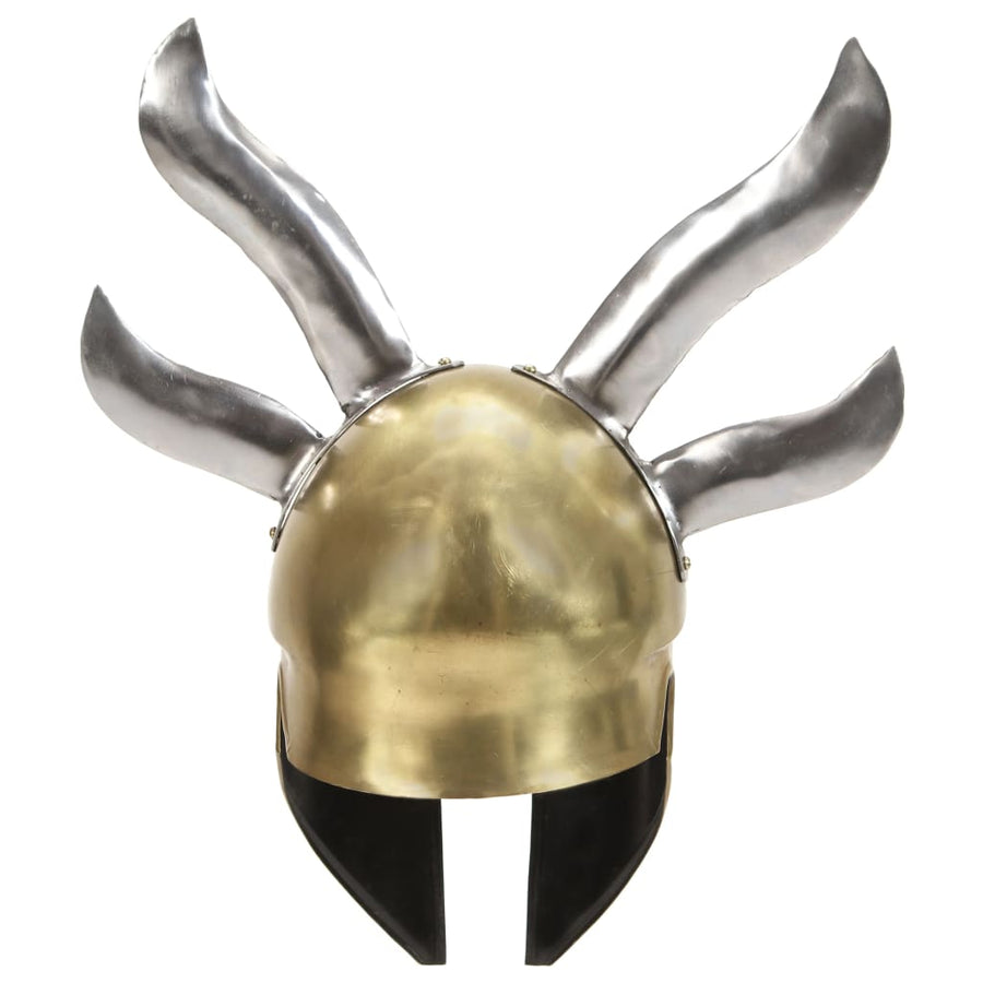 Soldatenhelm Grieks Replica Larp Staal Messingkleurig Model 4