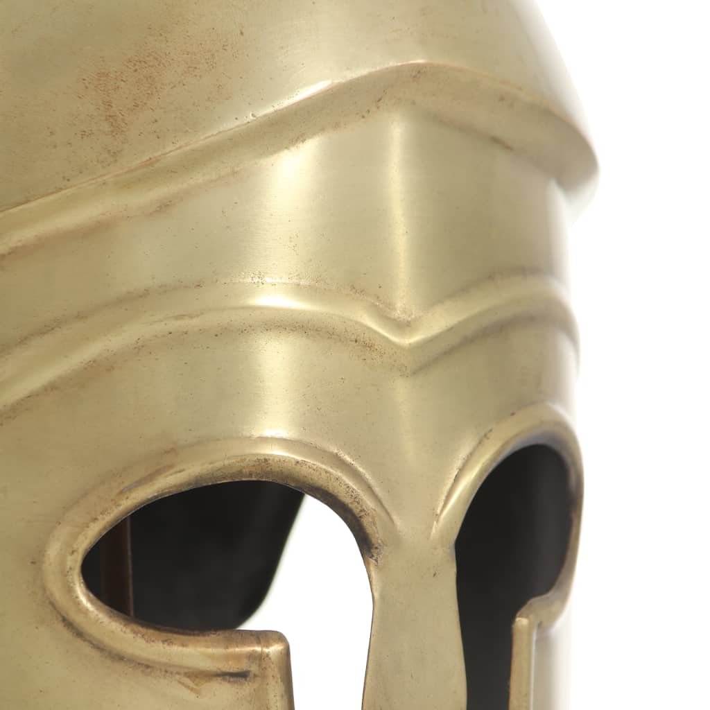Soldatenhelm Grieks Replica Larp Staal Messingkleurig Model 4