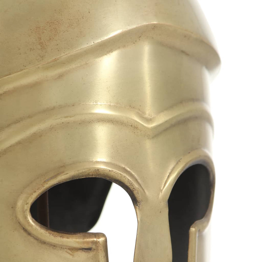 Soldatenhelm Grieks Replica Larp Staal Messingkleurig Model 4