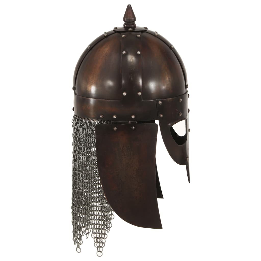 Vikinghelm Replica Larp Staal Koperkleurig Model 5