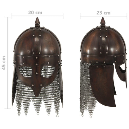 Vikinghelm Replica Larp Staal Koperkleurig Model 5