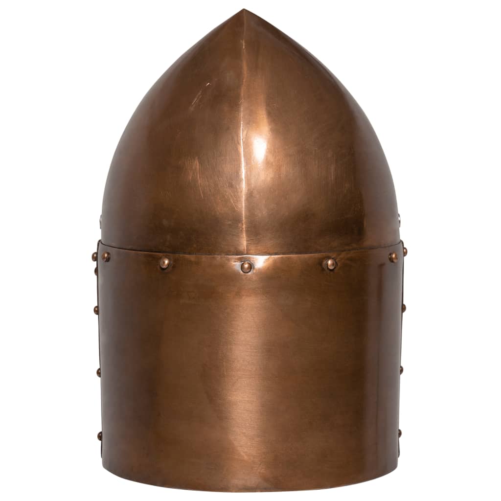 Ridderhelm Middeleeuws Replica Larp Staal Koperkleurig