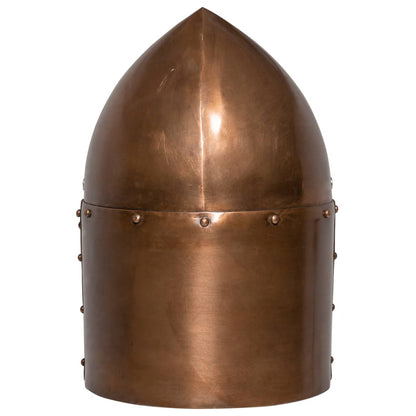 Ridderhelm Middeleeuws Replica Larp Staal Koperkleurig