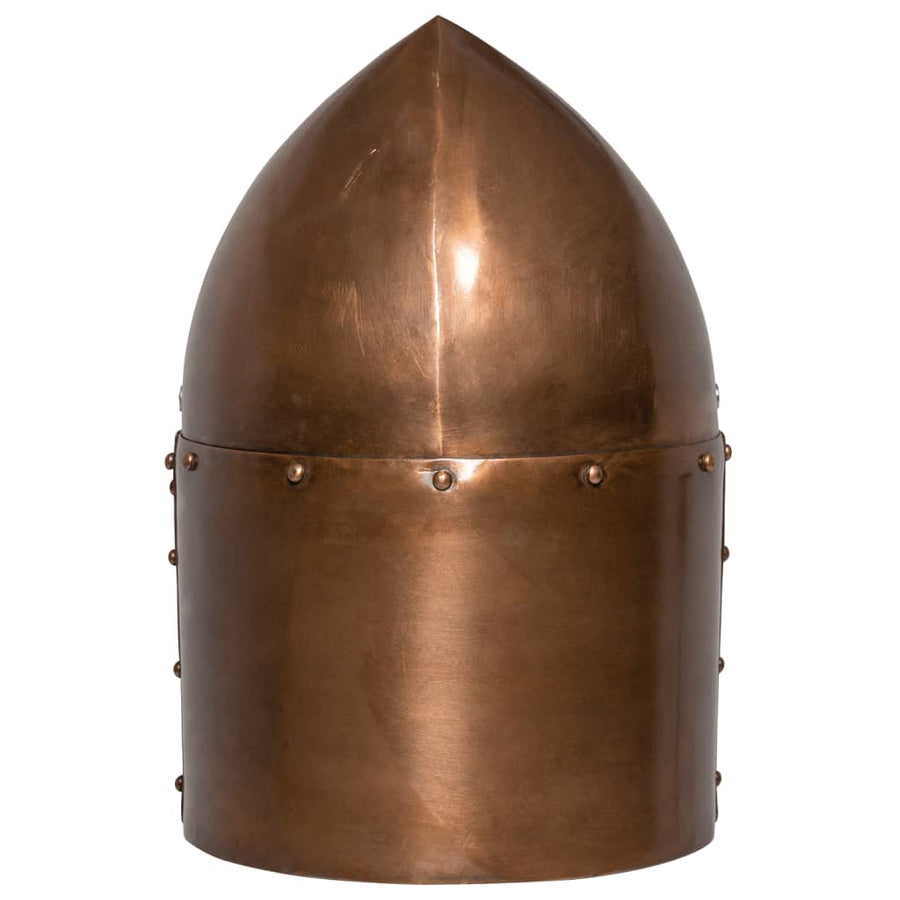 Ridderhelm Middeleeuws Replica Larp Staal Koperkleurig