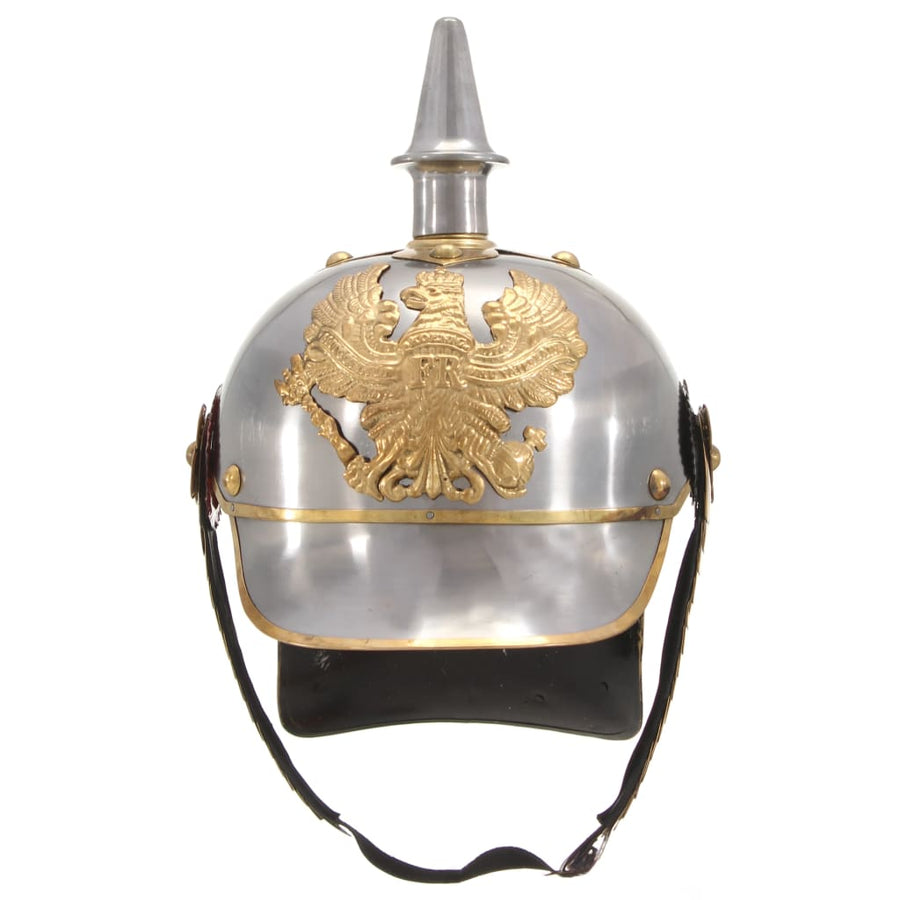 Pickelhaube Germaans Replica Larp Staal Zilverkleurig