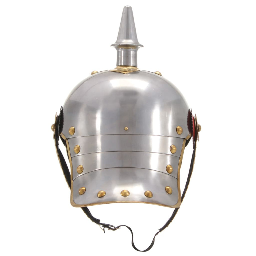 Pickelhaube Germaans Replica Larp Staal Zilverkleurig