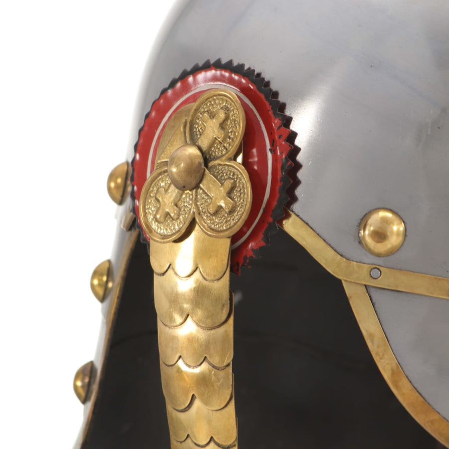 Pickelhaube Germaans Replica Larp Staal Zilverkleurig