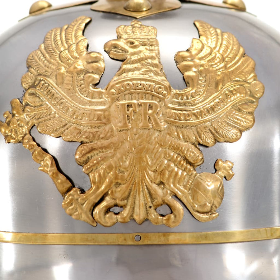 Pickelhaube Germaans Replica Larp Staal Zilverkleurig