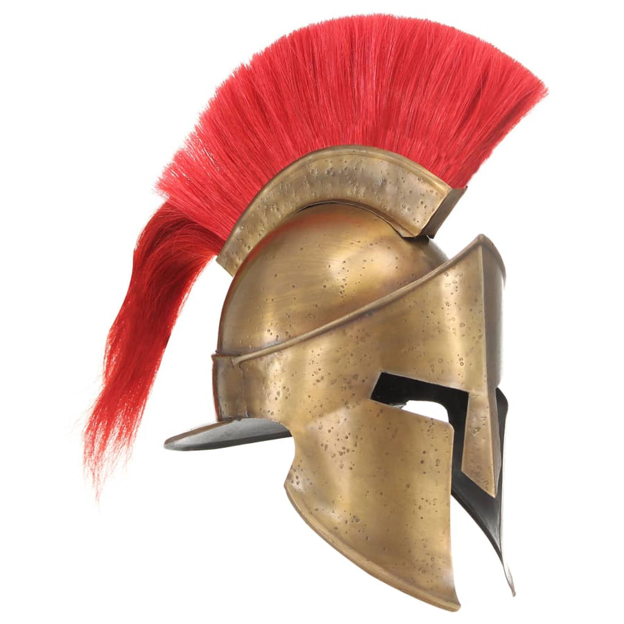Soldatenhelm Grieks Replica Larp Staal Messingkleurig model 8