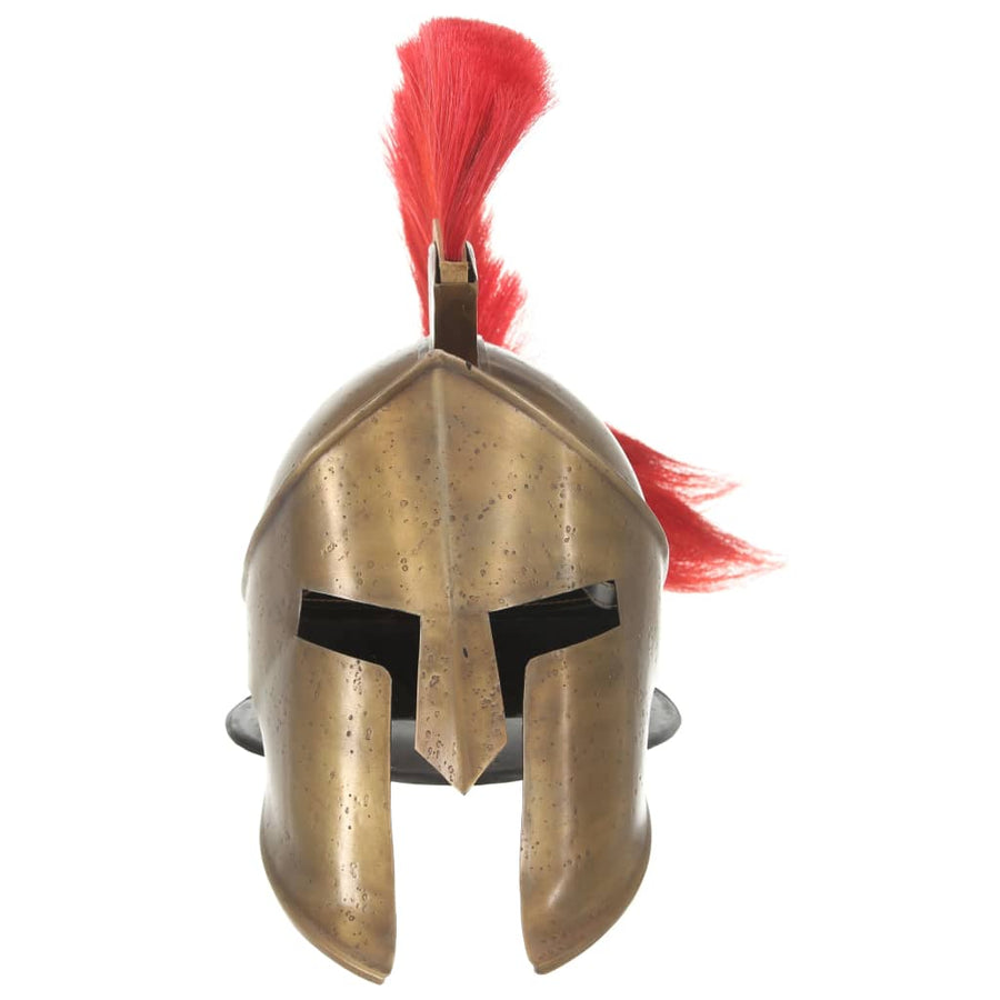 Soldatenhelm Grieks Replica Larp Staal Messingkleurig model 8