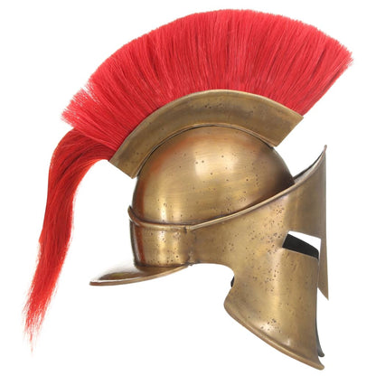 Soldatenhelm Grieks Replica Larp Staal Messingkleurig model 8