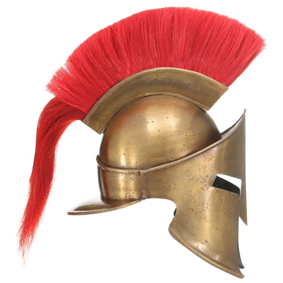 Soldatenhelm Grieks Replica Larp Staal Messingkleurig model 8
