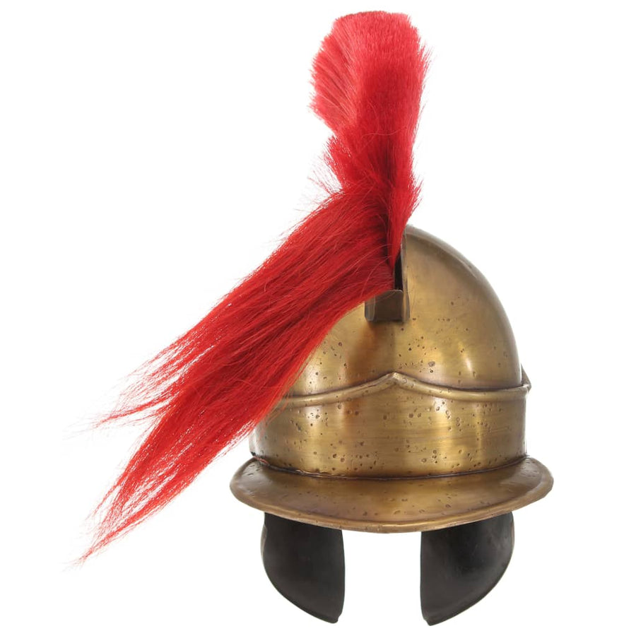 Soldatenhelm Grieks Replica Larp Staal Messingkleurig model 8