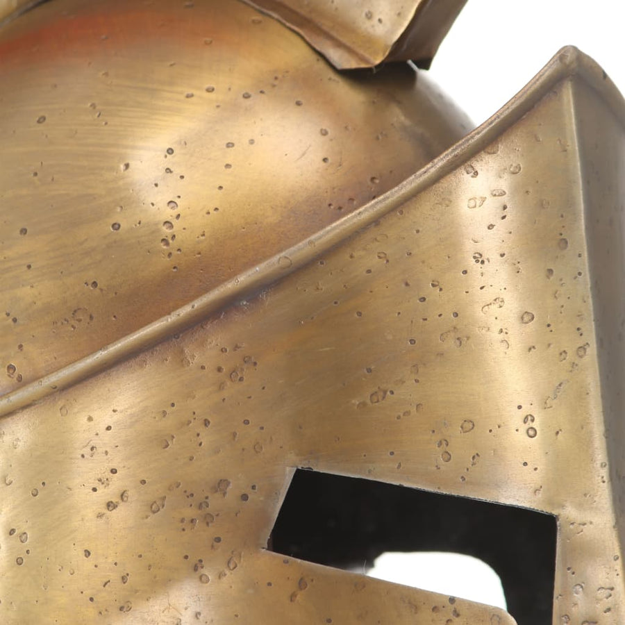 Soldatenhelm Grieks Replica Larp Staal Messingkleurig model 8