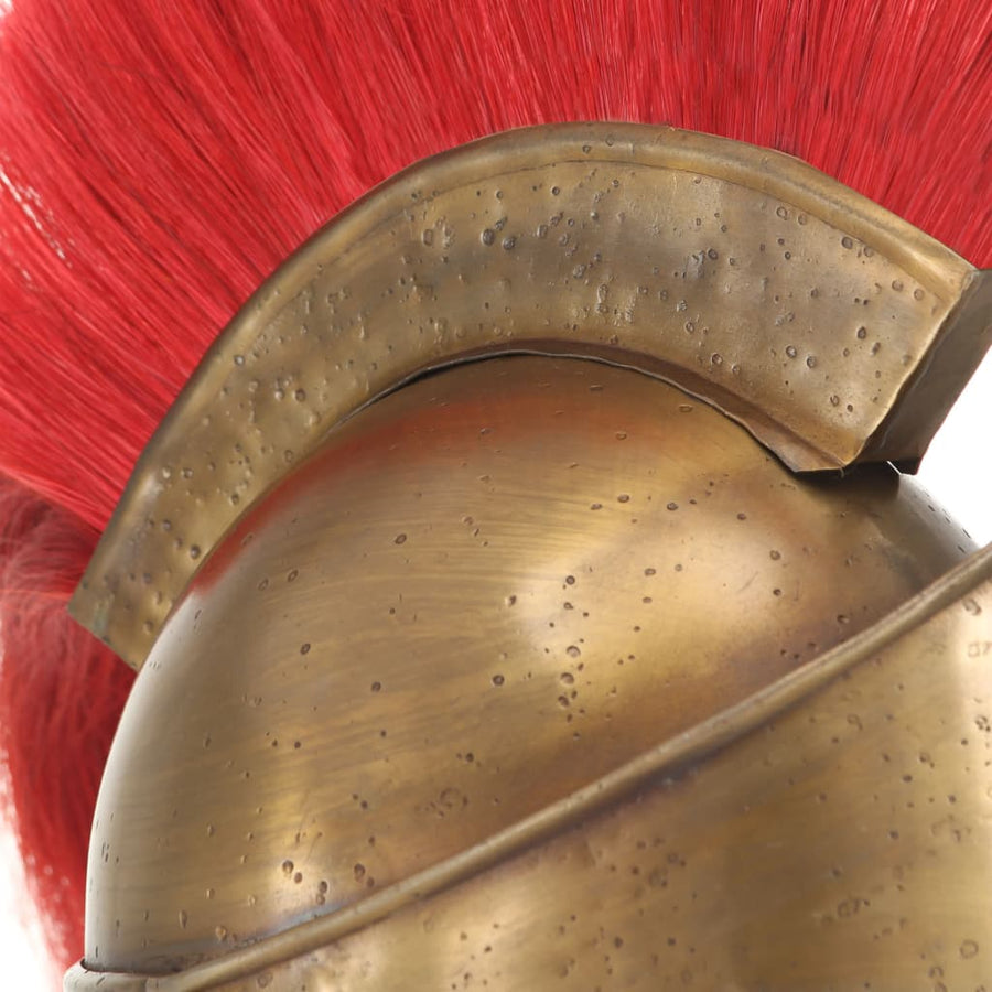 Soldatenhelm Grieks Replica Larp Staal Messingkleurig model 8