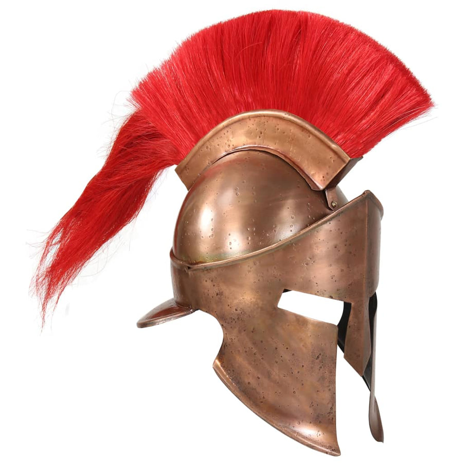 Soldatenhelm Grieks Replica Larp Staal Koperkleurig model 9