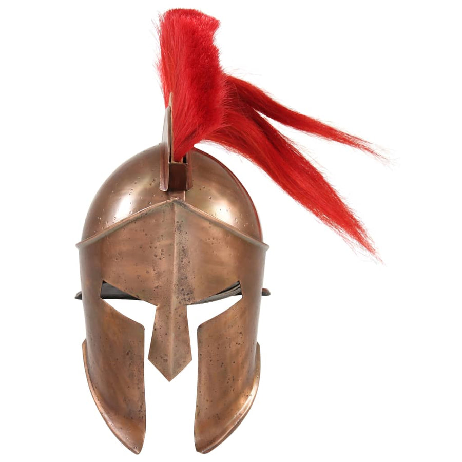 Soldatenhelm Grieks Replica Larp Staal Koperkleurig model 9
