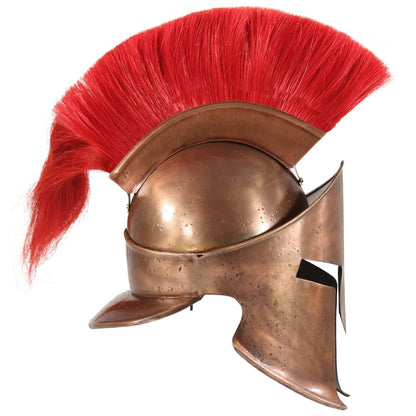Soldatenhelm Grieks Replica Larp Staal Koperkleurig model 9