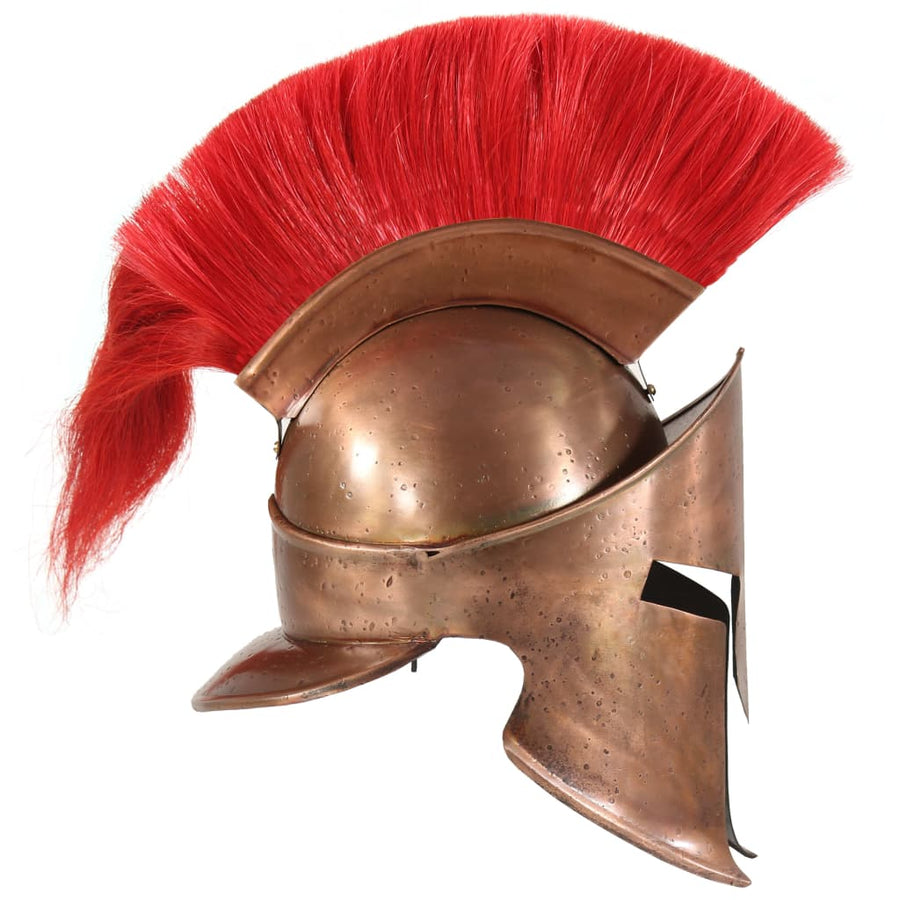 Soldatenhelm Grieks Replica Larp Staal Koperkleurig model 9