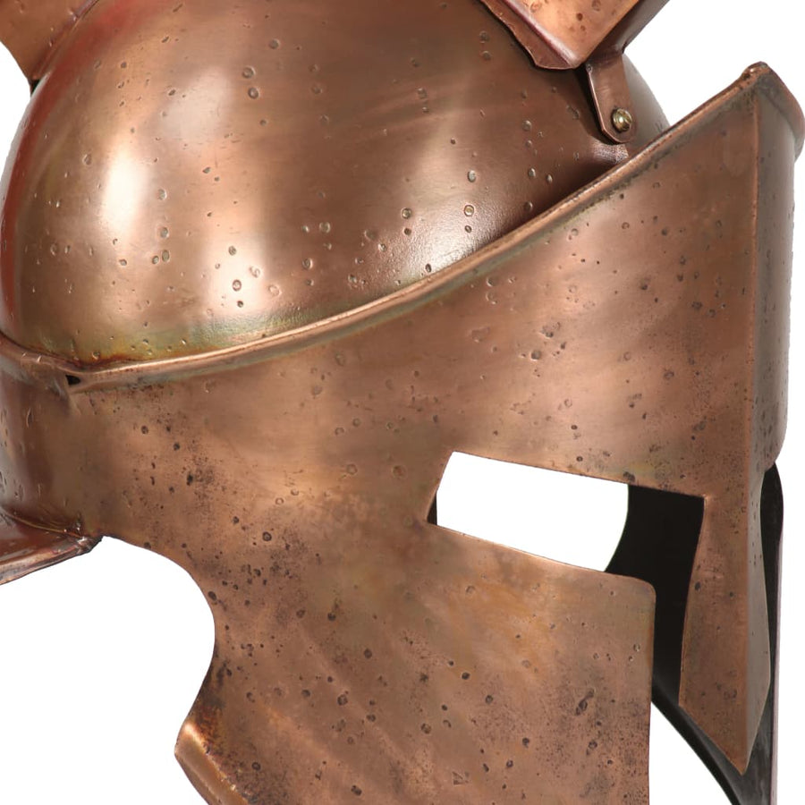 Soldatenhelm Grieks Replica Larp Staal Koperkleurig model 9