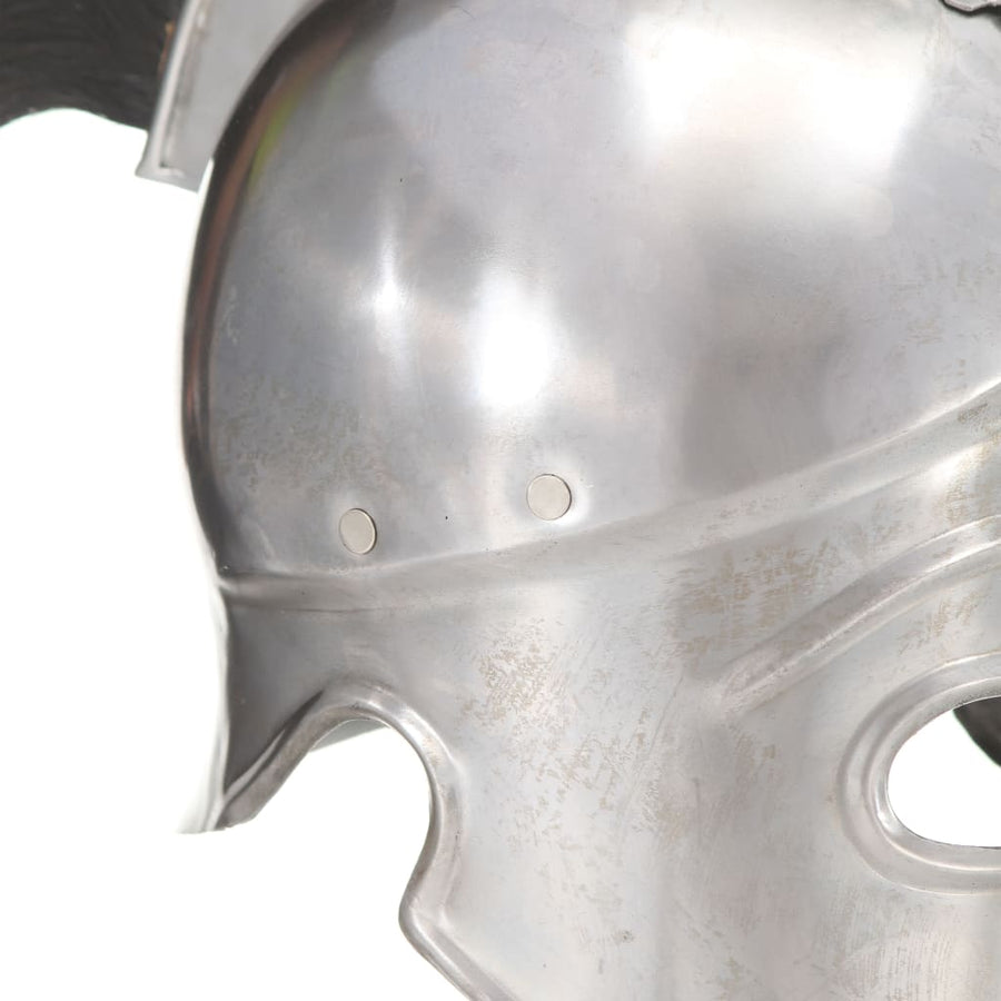 Soldatenhelm Grieks Replica Larp Staal Zilverkleurig