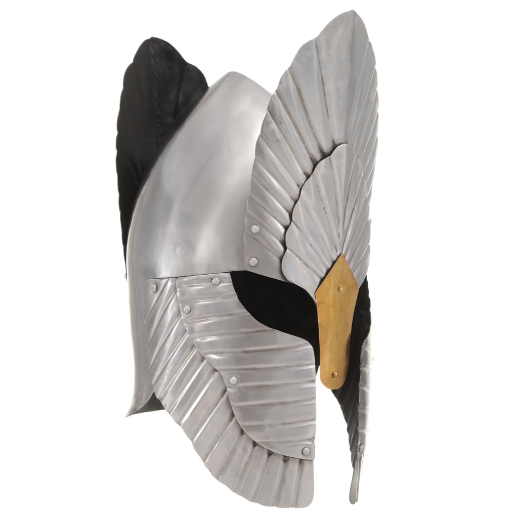 Ridderhelm Middeleeuws Replica Larp Staal Zilverkleurig model 12