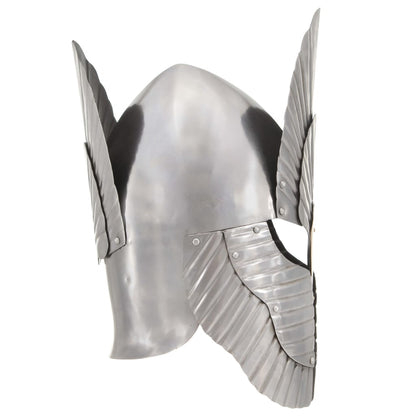 Ridderhelm Middeleeuws Replica Larp Staal Zilverkleurig model 12