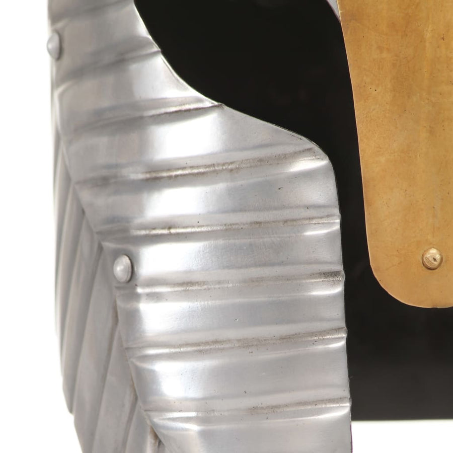Ridderhelm Middeleeuws Replica Larp Staal Zilverkleurig model 12