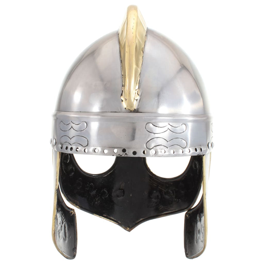 Beowulfhelm Replica Larp Staal Zilverkleurig