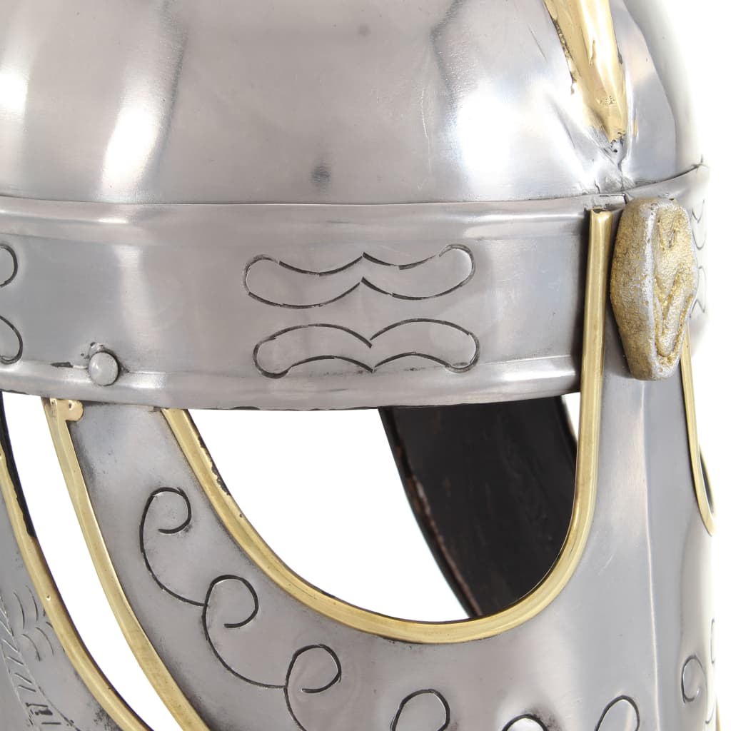 Beowulfhelm Replica Larp Staal Zilverkleurig