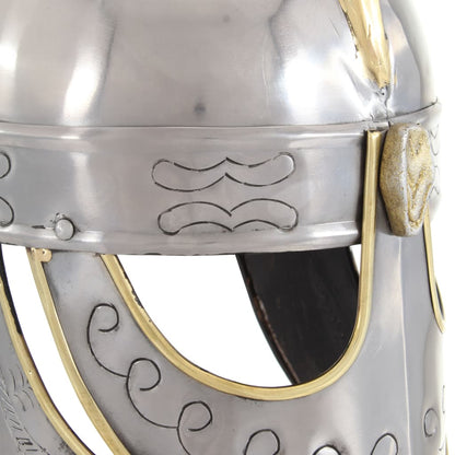 Beowulfhelm Replica Larp Staal Zilverkleurig