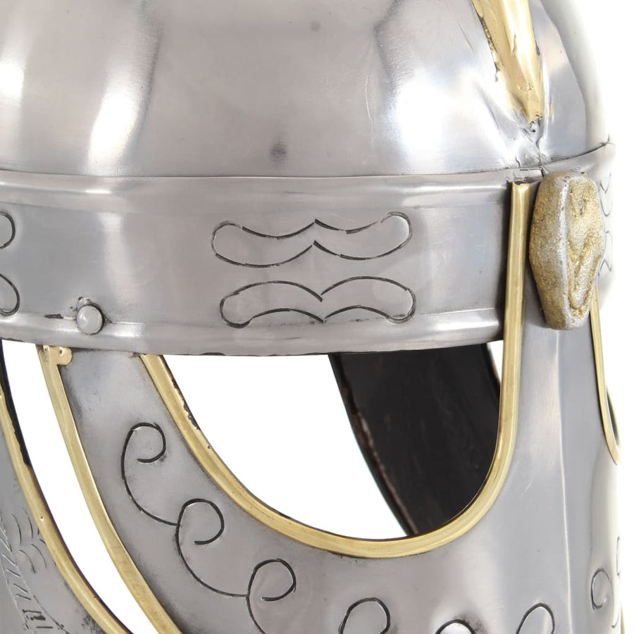 Beowulfhelm Replica Larp Staal Zilverkleurig