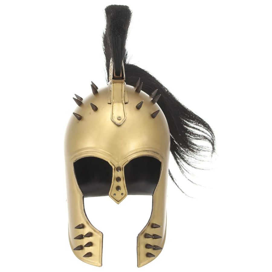 Soldatenhelm Grieks Replica Larp Staal Messingkleurig model 33