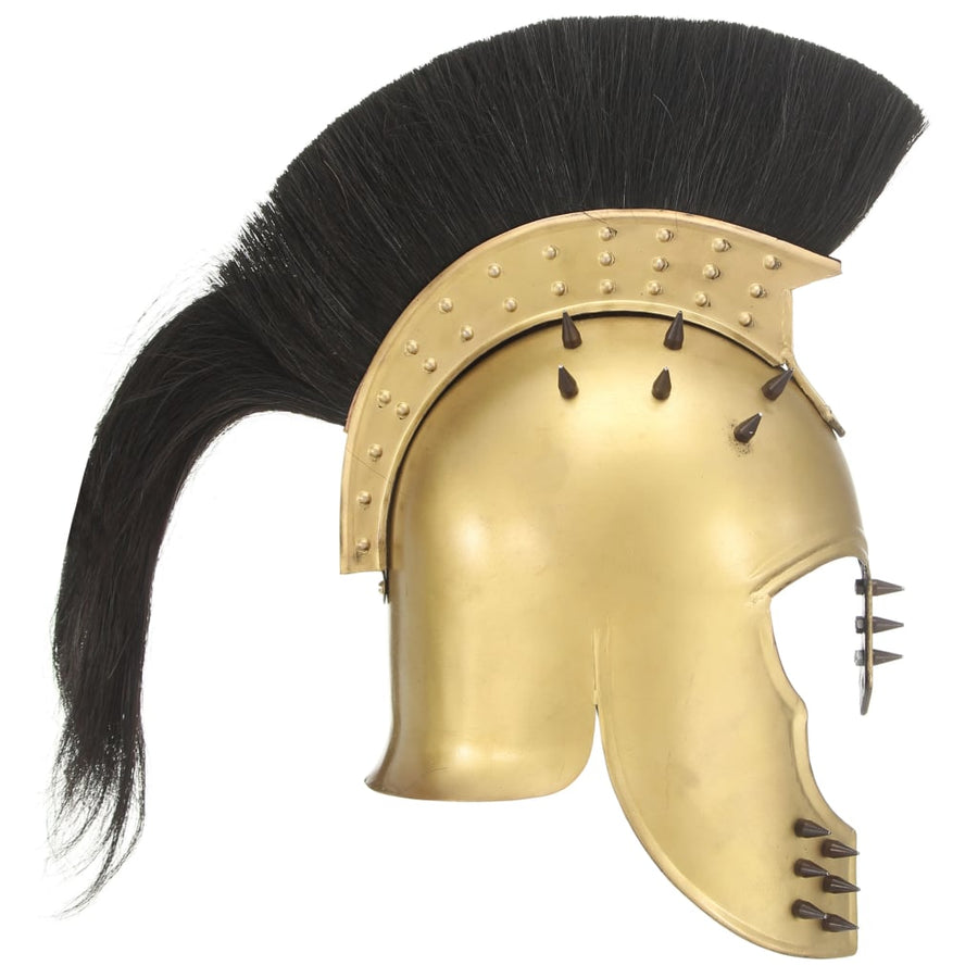 Soldatenhelm Grieks Replica Larp Staal Messingkleurig model 33