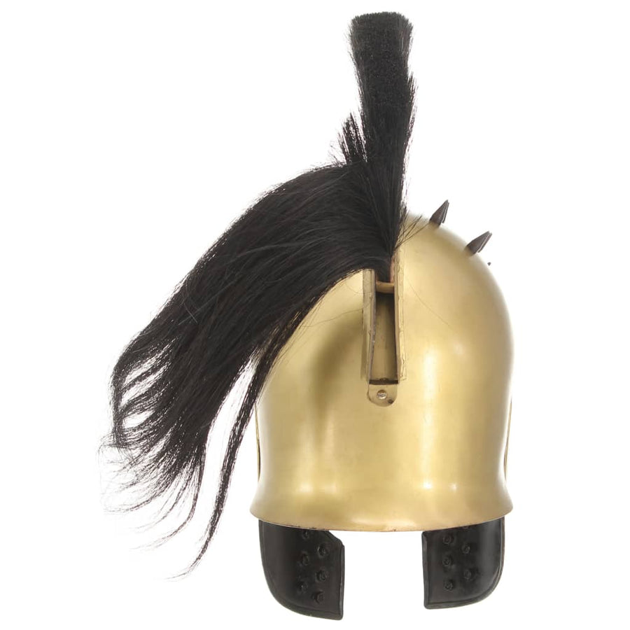 Soldatenhelm Grieks Replica Larp Staal Messingkleurig model 33