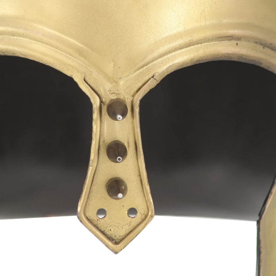 Soldatenhelm Grieks Replica Larp Staal Messingkleurig model 33