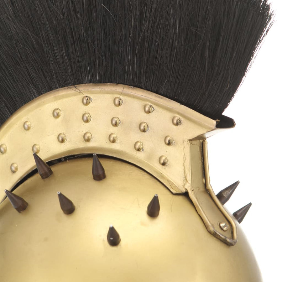Soldatenhelm Grieks Replica Larp Staal Messingkleurig model 33