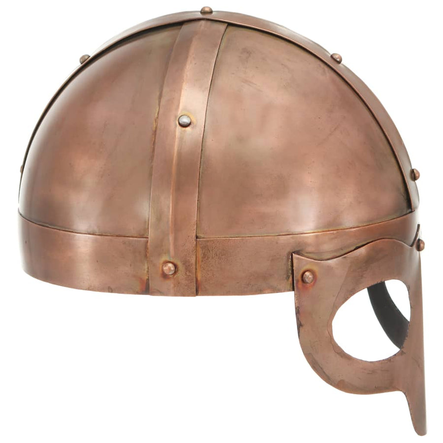 Vikinghelm Replica Larp Staal Koperkleurig