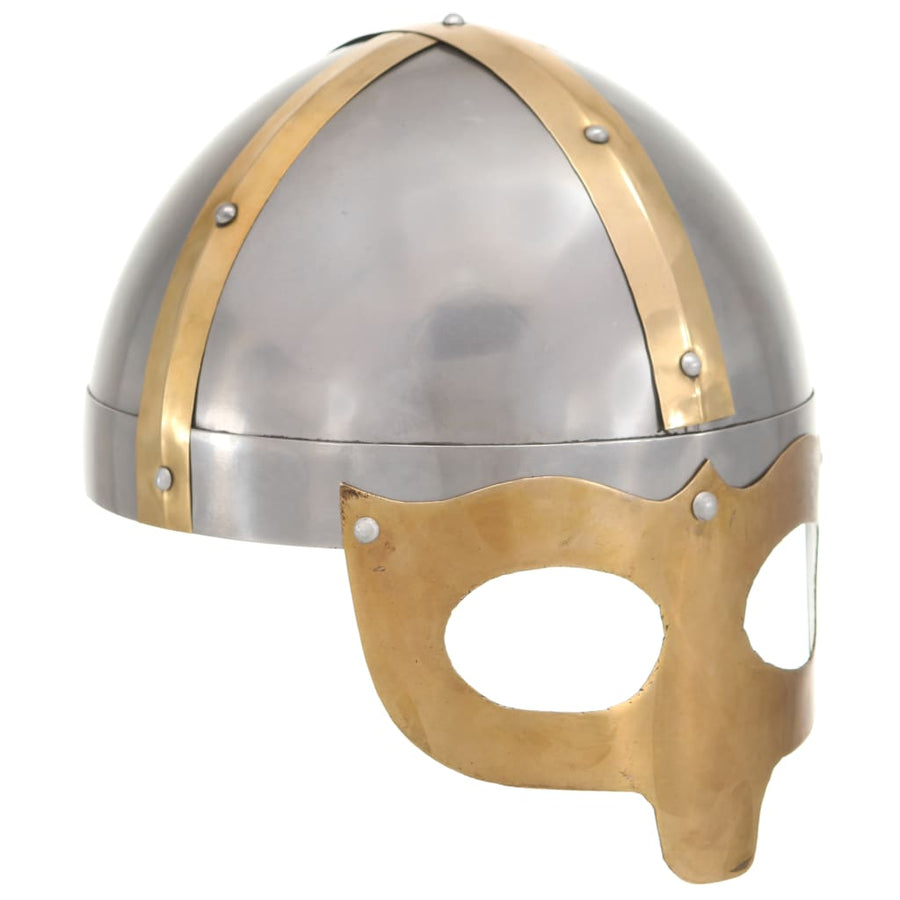 Vikinghelm Replica Larp Staal Zilverkleurig