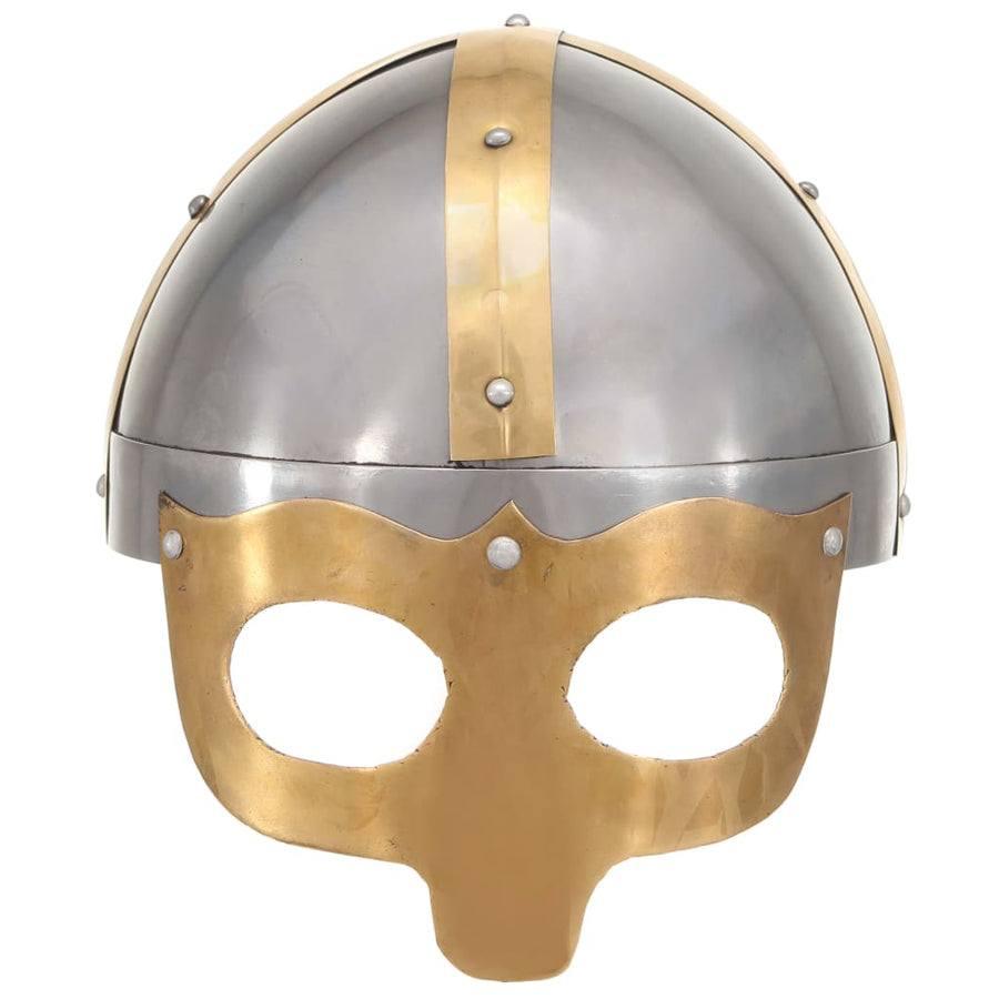 Vikinghelm Replica Larp Staal Zilverkleurig