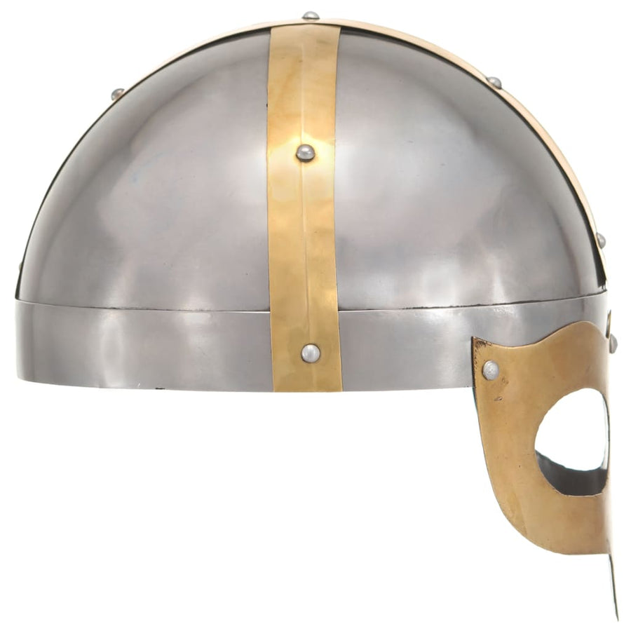 Vikinghelm Replica Larp Staal Zilverkleurig