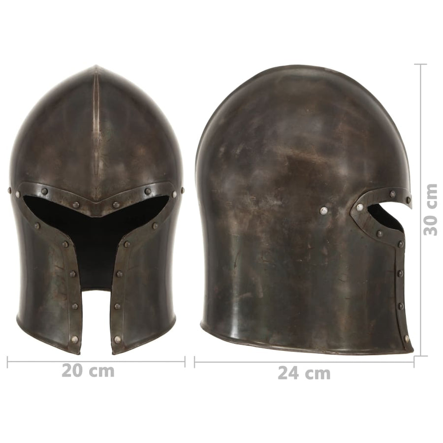 Ridderhelm Middeleeuws Replica Larp Staal Zilverkleurig