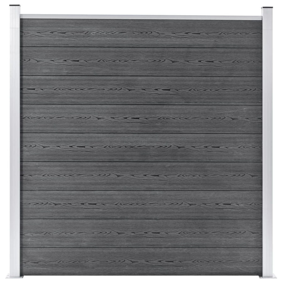 Schuttingpaneel 180X186 Cm Hkc Zwart
