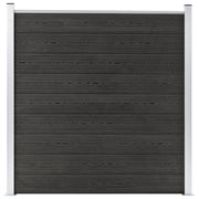 Schutting 180x186 cm hout-kunststof-composiet grijs
